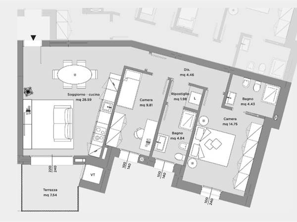 Trilocale con terrazzo e garage a Castel Maggiore - Harmonia 