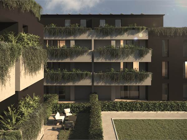 ICONIA: Quadrilocale Luxury al Piano Terra con Maxi Giardini a Marebello di Rimini 