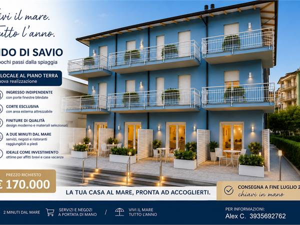 Appartamento con cortile indipendente  Lido di Savio 